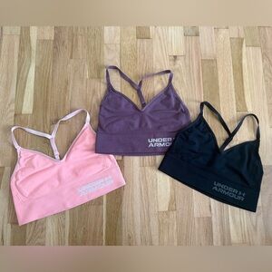 Under Armour Women's Sports Bras Set - Black, Pink, Purple - Medium